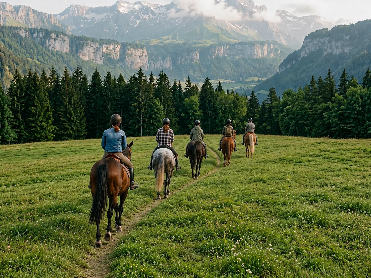 Balade à cheval en Haute-Savoie, autour de Dingy-en-Vuache